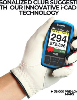 Izzo Swami 6000 Handheld Golf GPS Water-Resistant Color Display with 38,000 Course Maps & Scorekeeper