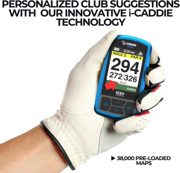 Izzo Swami 6000 Handheld Golf GPS Water-Resistant Color Display with 38,000 Course Maps & Scorekeeper - Image 2