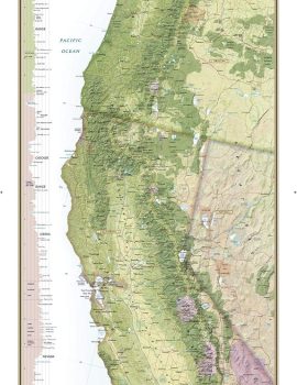 National Geographic Pacific Crest Trail Wall Map Wall Map – Laminated (18 x 48 in) (National Geographic Reference Map)