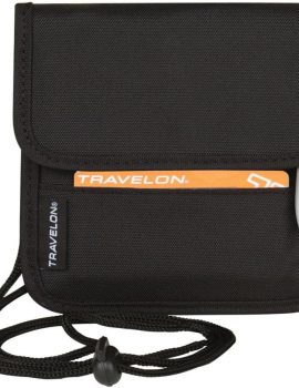 Folding Id and Boarding Pass Holder, Black, One Size