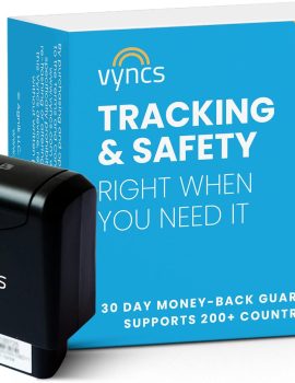 Vyncs – GPS Tracker for Vehicles, [No Monthly Fee], 4G LTE, Vehicle Location, Trip History, Driving Alerts, GeoFence, Fuel Economy, OBD Fault Codes, USA-Developed, Family or Fleets